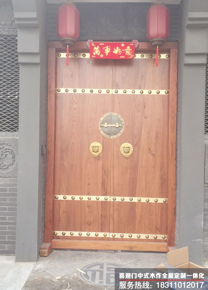 中式大門(mén)木門(mén)圖片